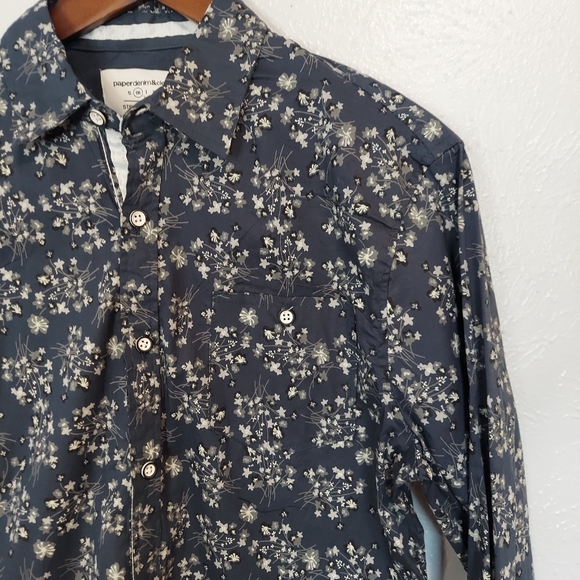 Paper Denim & Cloth blue floral button up shirt - Picture 4 of 7